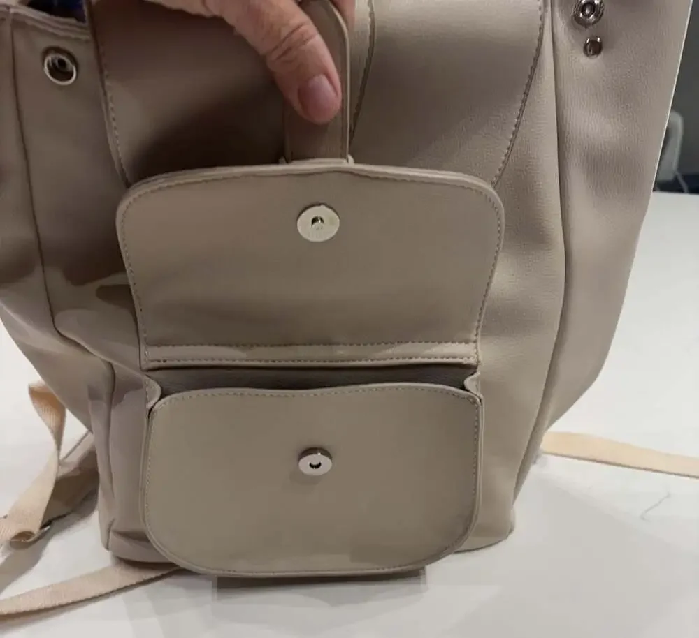Hydration Backpack Bota Beige Faux Leather NWOT